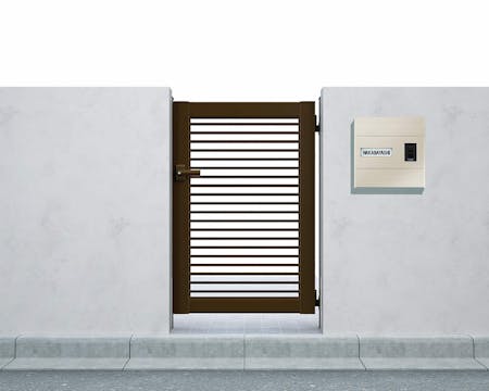 シンプレオ門扉　９型　片開き　埋込仕様  ０９・１０ | YKKAP